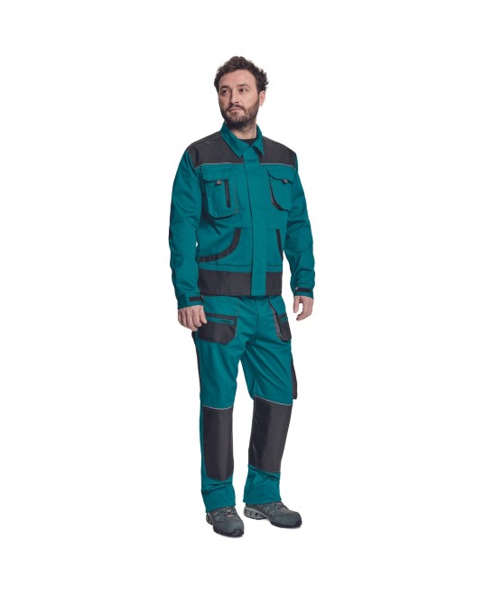 Jacheta de lucru Carl, tercot 235g/mp, verde / negru