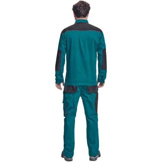 Jacheta de lucru Carl, tercot 235g/mp, verde / negru Jacheta de lucru Carl, tercot 235g/mp, verde / negru