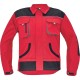 Jacheta de lucru Carl, tercot 235g/mp, rosu / negru Jacheta de lucru Carl, tercot 235g/mp, rosu / negru