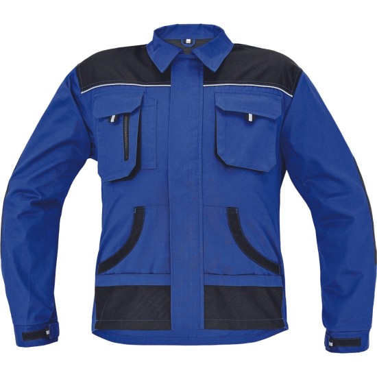 Jacheta de lucru Carl, tercot 235g/mp, albastru royal / negru
