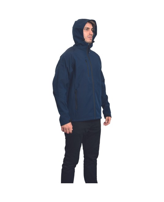 Jacheta softshell cu gluga Begna, bleumarin