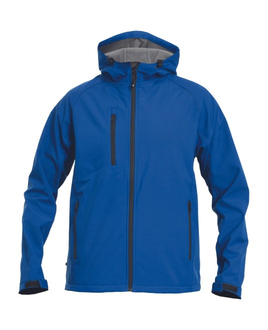 Jacheta softshell cu gluga Begna, albastru