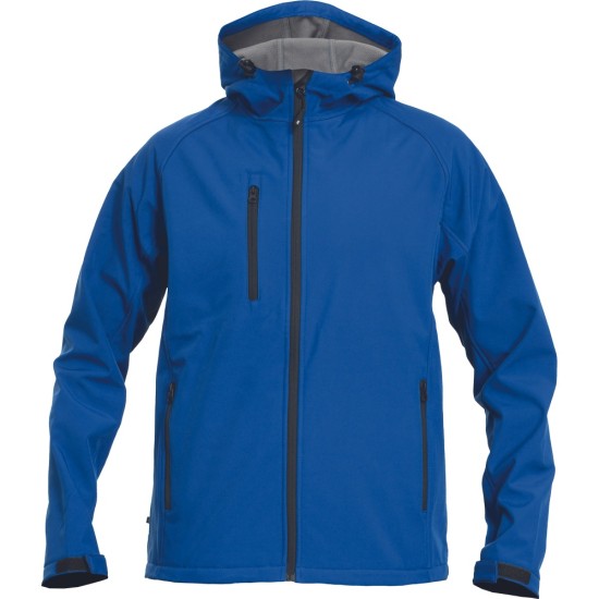 Jacheta softshell cu gluga Begna, albastru