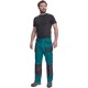 Pantaloni de lucru Carl, tercot 235g/mp, verde / negru