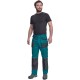 Pantaloni de lucru Carl, tercot 235g/mp, verde / negru Pantaloni de lucru Carl, tercot 235g/mp, verde / negru