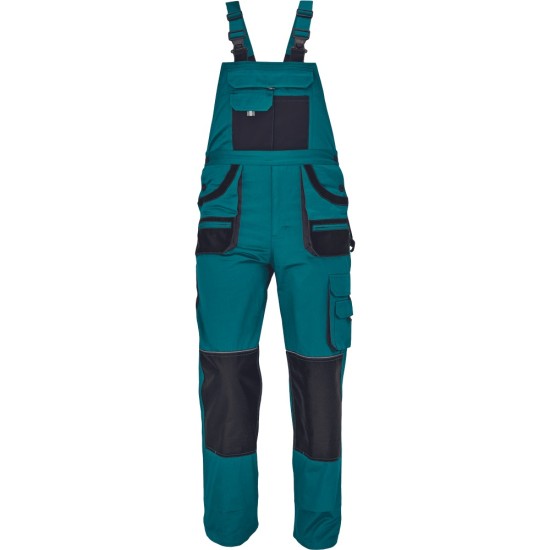 Salopeta cu pieptar Carl, tercot 235g/mp, verde / negru Salopeta cu pieptar Carl, tercot 235g/mp, verde / negru