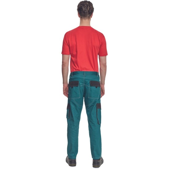 Pantaloni de lucru vara Max Summer, bumbac 200g/mp, verde / negru