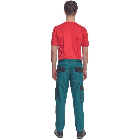 Pantaloni de lucru vara Max Summer, bumbac 200g/mp, verde / negru Pantaloni de lucru vara Max Summer, bumbac 200g/mp, verde / negru