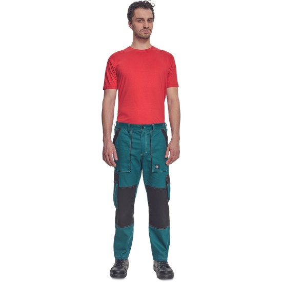 Pantaloni de lucru vara Max Summer, bumbac 200g/mp, verde / negru Pantaloni de lucru vara Max Summer, bumbac 200g/mp, verde / negru