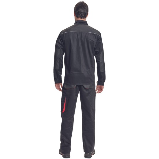 Pantaloni de lucru din bumbac, Hans, 235g/mp, negru / gri antracit