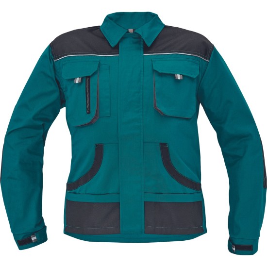 Jacheta de lucru din bumbac, Hans, 235g/mp, verde / antracit Jacheta de lucru din bumbac, Hans, 235g/mp, verde / antracit