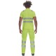 Pantaloni HiVis cu dungi reflectorizante, tercot 200g/mp, galben