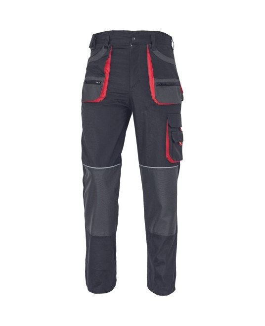 Pantaloni de lucru din bumbac, Hans, 235g/mp, negru / gri antracit