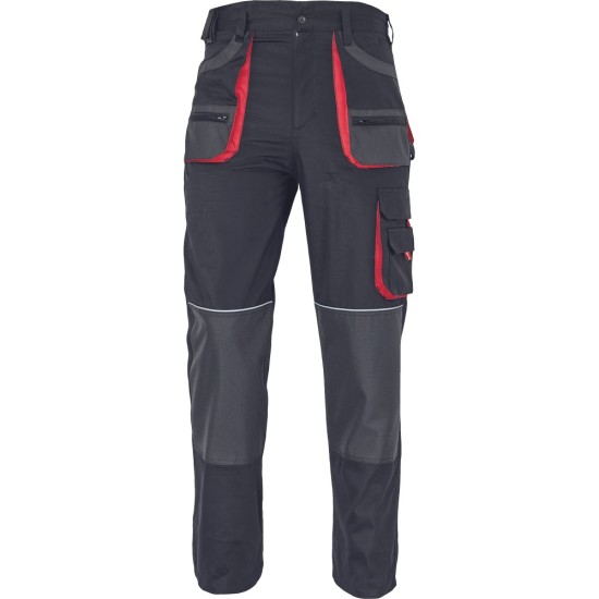 Pantaloni de lucru din bumbac, Hans, 235g/mp, negru / gri antracit