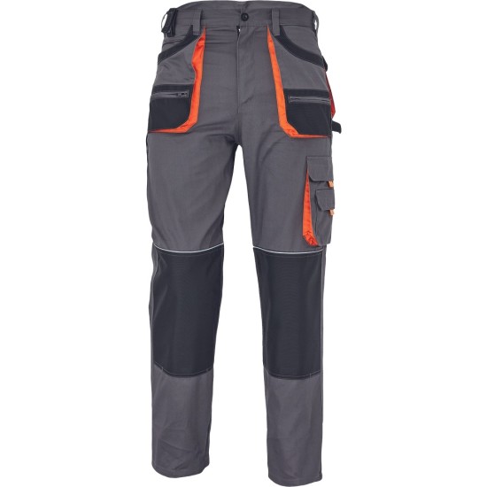 Pantaloni de lucru din bumbac, Hans, 235g/mp, gri / gri antracit Pantaloni de lucru din bumbac, Hans, 235g/mp, gri / gri antracit