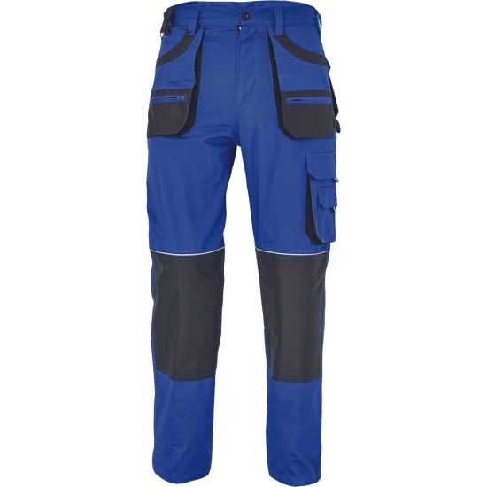 Pantaloni de lucru din bumbac, Hans, 235g/mp, albastru / gri antracit Pantaloni de lucru din bumbac, Hans, 235g/mp, albastru / gri antracit