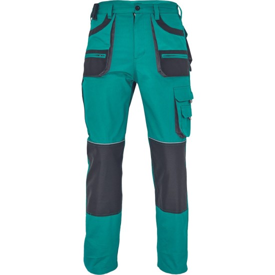 Pantaloni de lucru din bumbac, Hans, 235g/mp, verde / gri antracit Pantaloni de lucru din bumbac, Hans, 235g/mp, verde / gri antracit