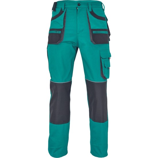 Pantaloni de lucru din bumbac, Hans, 235g/mp, verde / gri antracit