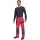 Pantaloni de lucru din bumbac, Hans, 235g/mp, rosu / gri antracit