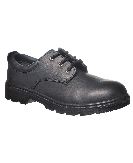 Pantofi de protectie cu bombeu metalic si lamela, talpa PU/PU, S3 [FW44] Negru