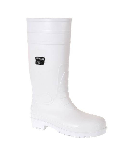 Cizme albe cu bombeu industria alimentara [FW84] Alb