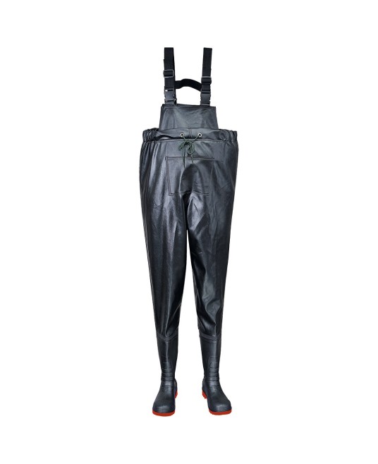Salopeta de protectie combustibili si uleiuri, cizme integrate, S5 [FW74] Negru