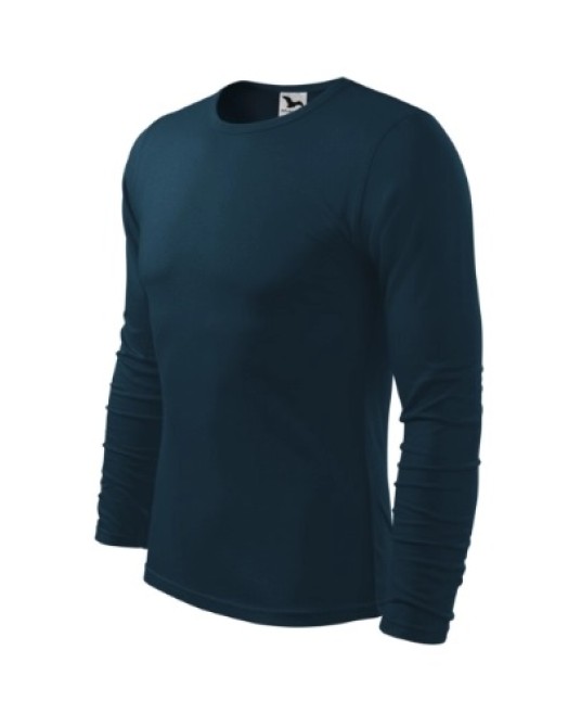 Tricou slimfit  maneca lunga barbati, bumbac 160g/m2 LS 119 Malfini Bleumarin