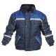 Costum vatuit cu dungi reflectorizante (salopeta cu pieptar si jacheta), bleumarin Costum vatuit cu dungi reflectorizante (salopeta cu pieptar si jacheta), bleumarin