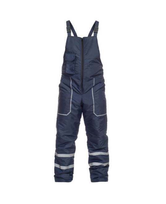 Costum de iarna vatuit, set salopeta cu pieptar si jacheta, bleumarin
