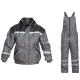 Costum vatuit cu dungi reflectorizante (salopeta cu pieptar si jacheta), gri Costum vatuit cu dungi reflectorizante (salopeta cu pieptar si jacheta), gri