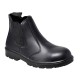 Cizme de protectie scurte, piele integrala, bombeu metalic si lamela S1P [FW51] Negru