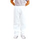 Pantaloni medicali albi sau albastri, 1 buzunar, tercot, 190g/m2 [2208] Alb