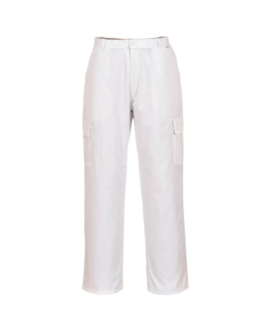 Pantaloni ESD antistatici, 210g/m2 [AS11] Alb