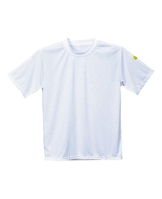 Tricou ESD antistatic cu maneca scurta,195/m2 [AS20] Alb
