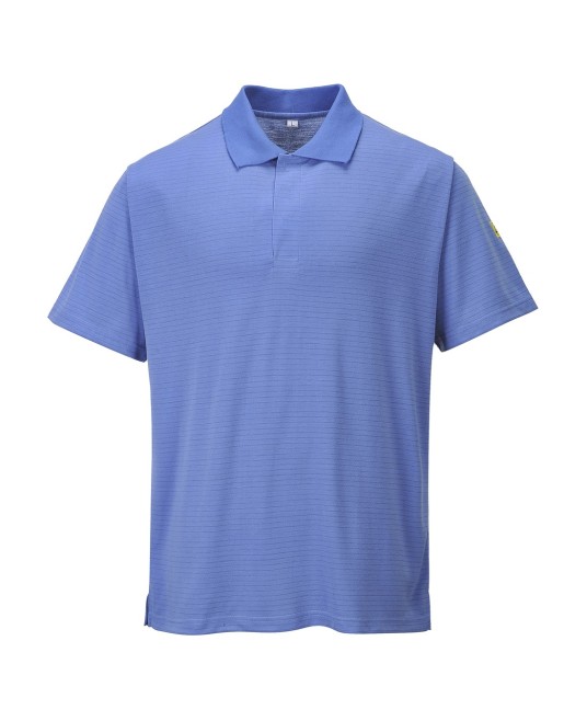 Tricou ESD antistatic cu maneca scurta, polo, 195g/m2 [AS21] Albastru