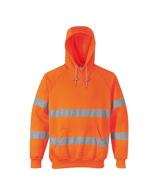 Hanorac cu gluga reflectorizant, inalta vizibilitate [B304] Portocaliu