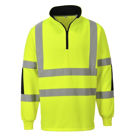 Hanorac HiVis reflectorizant cu fermoar scurt, 300g/m2 [B308] Galben