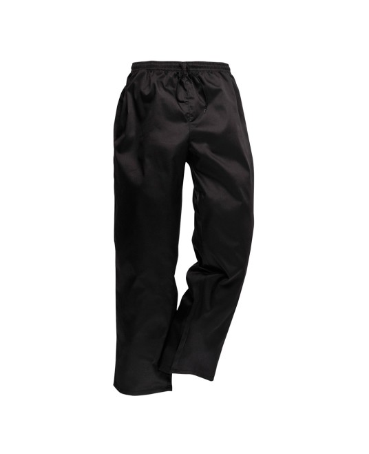 Pantaloni cu snur pentru bucatari, chefi, pizzari [C070] Negru