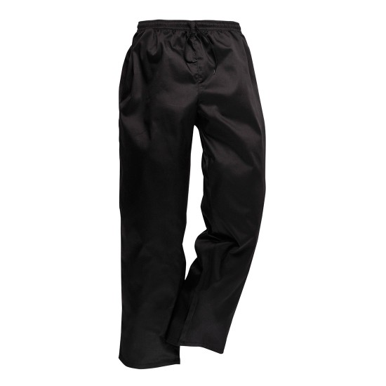 Pantaloni cu snur pentru bucatari, chefi, pizzari [C070] Negru