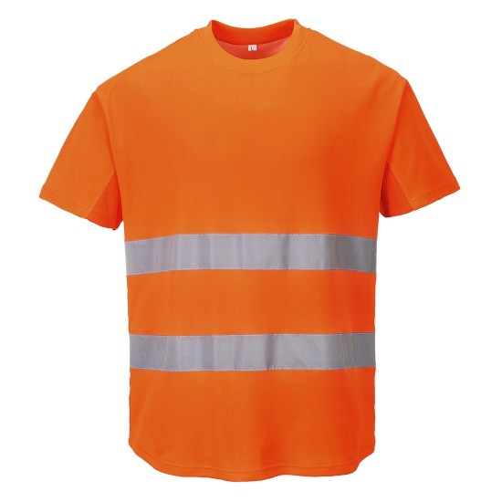 Tricou reflectorizant Hi-Vis Mesh cu maneca scurta [C394] Portocaliu