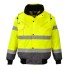 Jacheta vatuita reflectorizanta, 3 in 1, impermeabila, inalta vizibilitate [C465] Galben si negru