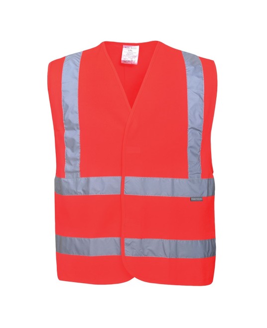 Vesta reflectorizanta Hi-Vis Two Band & Brace [C470] Rosu