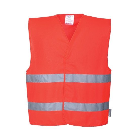 Vesta de protectie Hi-Vis reflectorizant Two Band portocaliu sau galben [C474] Rosu