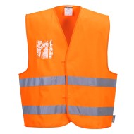 Vesta de protectie Hi-Vis reflectorizant - Port acte dual  [C475] Portocaliu