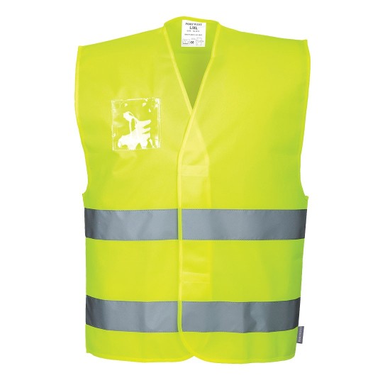 Vesta de protectie Hi-Vis reflectorizant - Port acte dual [C475] Galben