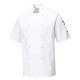 Tunica bucatari cu maneca scurta, tercot, 190g/m2[C733] Alb