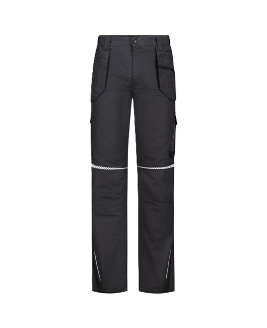 Pantaloni vatuiti tercot Ice, captuseala fleece, gri inchis