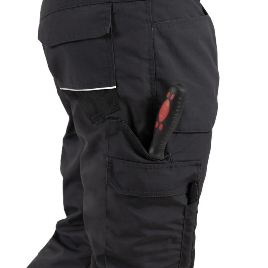 Pantaloni vatuiti tercot Ice, captuseala fleece, gri inchis