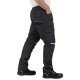 Pantaloni vatuiti tercot Ice, captuseala fleece, gri inchis
