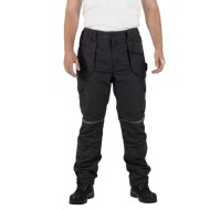 Pantaloni vatuiti tercot Ice, captuseala fleece, gri inchis